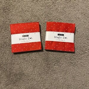 Magic Dot Moda Charm Pack 42 100% Cotton 5" Precut Fabric Squares 2 packs